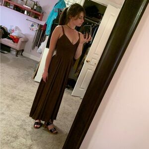 H&M Dark Brown Midi Dress